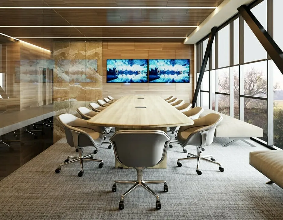Contemporary conference room interior finishing
